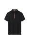 Arw98253 Seri̇ntutan--High Quality Men's Polyamide Polo Collar Tshirt with Zipper