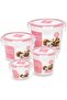 Leakproof Plastic Food Storage Container Set, 4 PC with Locking Lids, 220ml + 450ml + 900ml + 1.2L, Lunch Box Containers for Snacks & Meal Prep