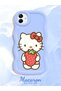 Samsung Galaxy M13 Compatible Case Camera Protector Blue Silicone Couple Phone Case Kitty Pattern - 2