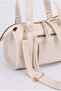 Women's Cream Midi Size Crossbody Hand and Shoulder Bag with Pockets Emma - 3