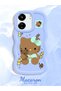 Redmi 13C Compatible Case Camera Protector Blue Silicone Couple Phone Case Kitty Pattern - 2