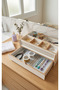 Multi-Purpose Drawer Wooden Makeup Organizer Decorative Stylish and Premium Design White - 6