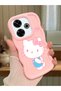 Redmi 13X Compatible Case Camera Protector Pink Silicone Couple Phone Case Kitty Pattern