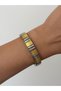 Double Color Gold Silver Steel Bracelet Unisex Water Resistant Steel Flexible Bracelet 18 cm - 3