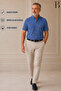 Relaxed Fit Classic Men's Dad Short Sleeve 100% Cotton Linen Shirt - 4