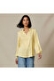 Regular Fit Viscose Top with Ruffle Trim