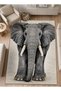 Sdtamor Elephant Patterned Modern Woven Base Decorative Carpet Sdtamor2167 - 2