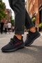 Veezy Men's Black Red Detailed Knitted Foam Sole Casual Sports Shoes Sneaker - 2
