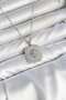 316L Steel Chain Silver Lion Medallion Model Zircon Stone Women's Necklace