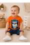 Baby Boy Find Your Wild Teddy Bear Printed Cotton Top and Bottom Summer Set - 3