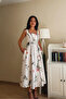 Spring Floral Piping Square Neck Dress - 4