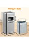 Commercial Outdoor Trash Can with Removable Inner Bucket and Ashtray, 30 Liter/7.9 Gallon Waste Bin for Home, Office - 2