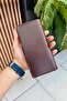 Montana Unisex Brown Genuine Leather Magnetic Phone Wallet - Personalized with Name - 2