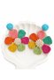 Flower Necklace & Flower Earrings Colorful Natural Wicker Woven Flower Model Earrings & Necklace Combination Set of 2 - 4