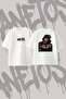 Central Cee_1 Design Printed Oversize Crew Neck T-Shirt White