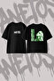Billie Eilish_27 Design Printed Oversize Crew Neck T-Shirt Black