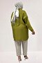 68069 Plus Size Double Tensel Tunic with Drawstring Detail - Fat Green - 4