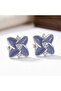 Minimal Pearlescent Violet Earrings - Special Design Steel Earrings - 6