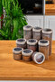 9-Piece Linea Round Storage Container Set 3X(0.50 Liter, 1.1 Liter, 1.70 Liter) Anthracite - 5