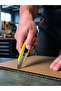 5-piece metal crowbar set with professional utility knife, cutter, and yellow ergonomic handle crowbar. - 4