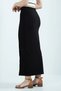 Women's Ottoman Fabric High Waist Slit Long Skirt - 4