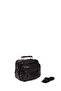 Men's Genuine Lambskin Steel Case Hand and Shoulder Bag Small Size - Black