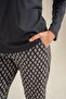 Women's Embroidered Anthracite Long Sleeve Pajama Set Ar3749-S-V1 - 6