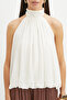 Halter Yaka Drape Bluz - 3