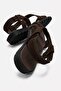 Elastic Cross Women's Sandals Brown - 5