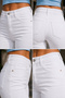 Women's High Waist Regular Fit Lycra Trousers C607-White - 2