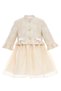 Girl's Evening Dress Organza Skirted Sleeveless Dress & Jacquard Jacket Two-Piece Set - Birthday, Party, Wedding, Graduation (3, 4, 5, 6, 7 Years) 36294Pr - 3