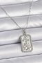 316L Steel Silver Color Chain Cancer Zodiac Sign Zircon Stone Women's Necklace