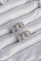 Brass Silver Color Zircon Stone Milky Way Earrings - 2