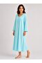 Long Sleeve, Floral Patterned 100% Cotton Women'S-Mother's Nightgown - 2