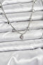 Zircon Stone Polar Star Model Brass Silver Color Women's Necklace
