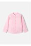 Boy's Court Collar Linen Blend Long Sleeve Shirt 2-10 Years Pink - 2