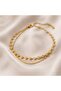 Beaded Gold Color Tarnish-Resistant Steel Anklet - 2