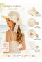 Imported High-Quality Bowknot Pink Floral Cream Straw Hat Beach Hat Summer Hat Sun Protection - 4