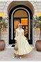 Romantic Cotton Voile Lined Dress – Yellow - 5