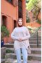 تونيك قطني ممشط فضفاض بفتحات جانبية - 5