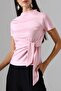 Women's Oysho Side Tie Detailed Short Sleeve Blouse