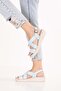 Genuine Leather Comfort Sole Comfortable Daily Sandals Imk.2101 Baby Blue - 4