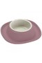 Volcano Soft Touch Single Pet Bowl Pink with Integrated Spill Catch Tray Durable Non Slip Feeding Bowl for Cats and Small Dogs 230ml 20x20x3.5 cm Made in Italy