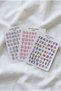 3-Piece Premium Alphabet Sticker Sheet Set A6 – Floral, Pink, and Heart Alphabet