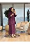26630 Miray Skirted Jacquard Suit Plum - 2