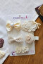 Elegance Series 5-Piece Holiday Special 5-Piece Baby Girl Child Ecru Cream Lace Rose Bow Lined Buckle Set