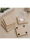 Treverten Coasters Natural Marble 4 Pieces 10 X 10 Tea Coffee Beverage Coasters - 3