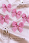 Adhesive Pearlized Linen Bow 20 Pieces Pink -Gift Package-Wedding Favors-Invitation-Dowry-Decoration