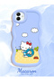 Samsung Galaxy A04 Compatible Case Camera Protector Blue Silicone Couple Phone Case Kitty Pattern - 2