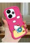Redmi 13 Compatible Case Camera Protector Red Silicone Couple Phone Case Kitty Pattern